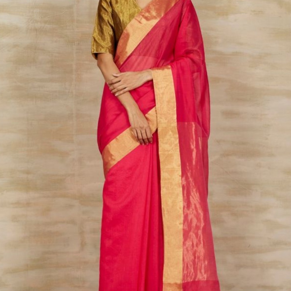 Raw mango designer saree (no blouse)